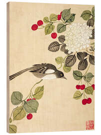 Wood print Bird and Fruits - Wang Gouchen