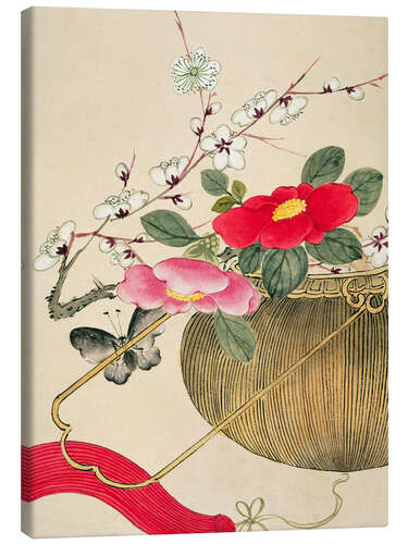 Canvastavla Flower and insect paintings
