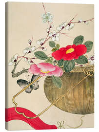 Stampa su tela Flower and insect paintings