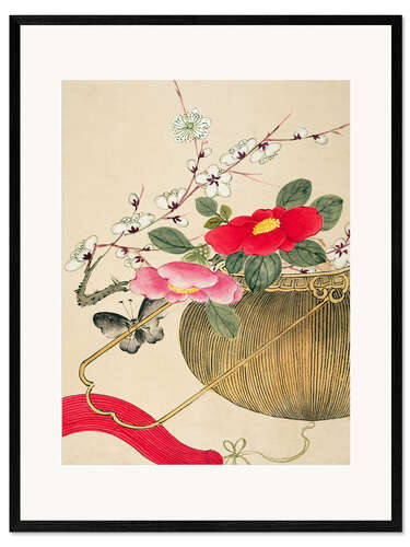 Framed art print Flower and insect paintings