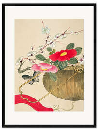 Framed art print Flower and insect paintings