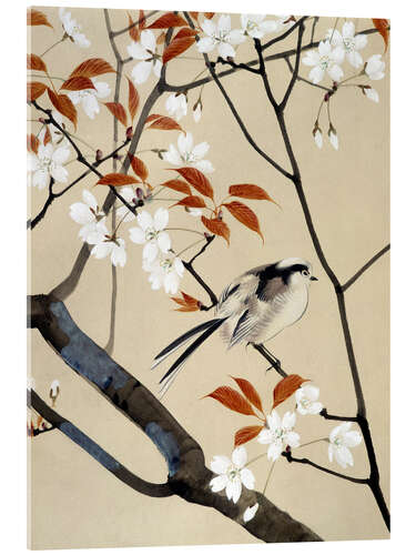 Tableau en verre acrylique Bird and cherry tree
