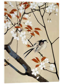 Tableau en verre acrylique Bird and cherry tree
