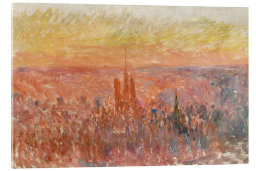 Cuadro de metacrilato General view of the city of Rouen, 1892