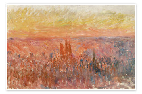 Poster General view of the city of Rouen, 1892