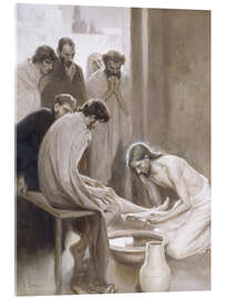 Acrylic print Christ washing the feet of his disciples, 1898 - Albert Edelfelt