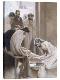 Tableau sur toile Christ washing the feet of his disciples, 1898 - Albert Edelfelt