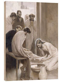 Wood print Christ washing the feet of his disciples, 1898 - Albert Edelfelt