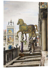 Akrylglastavla The Bronze Horses of San Marco, Venice, 1876 - Charles Caryl Coleman