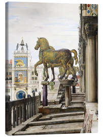 Canvastavla The Bronze Horses of San Marco, Venice, 1876 - Charles Caryl Coleman