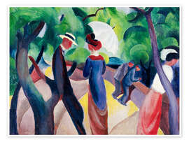 Veggbilde Promenade, 1913 - August Macke