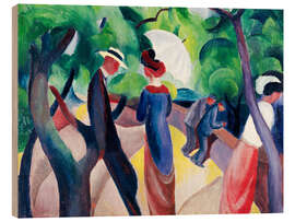 Holzbild Promenade, 1913 - August Macke