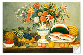 Sticker mural Fruit and Flowers, around 1850