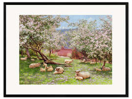 Impression artistique encadrée Apple blossom - William Biscombe Gardner