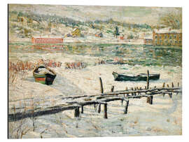 Alubild Harlem River im Winter, 1907 - Ernest Lawson