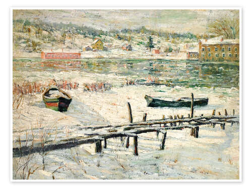 Plakat Harlem River in Winter, 1907