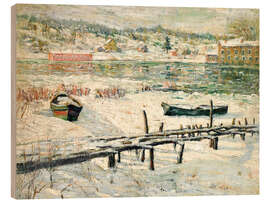 Wood print Harlem River in Winter, 1907 - Ernest Lawson