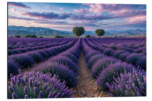 Quadro em alumínio Lavender field