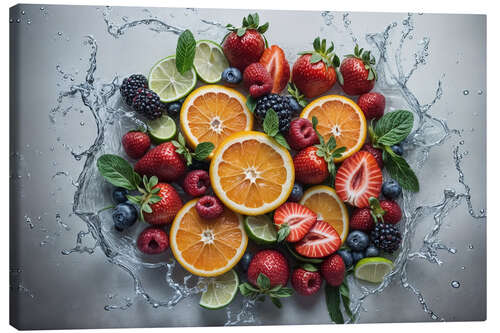 Canvas print Variety of fruits