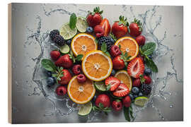 Tableau en bois Variety of fruits