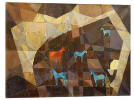 Acrylglas print Horses in the meadow - Iuliia Kotenko