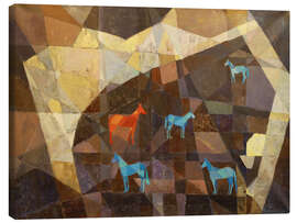 Canvastavla Horses in the meadow - Iuliia Kotenko