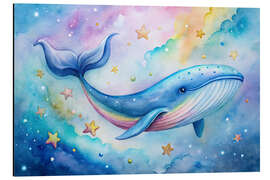 Obraz na aluminium Whale in an ocean of stars and clouds I - nobelart