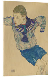 Acrylglasbild Knabe in Matrosenanzug, 1914 - Egon Schiele
