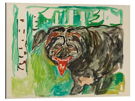 Alubild Wütender Hund