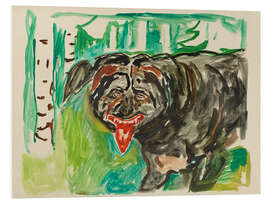 Hartschaumbild Wütender Hund