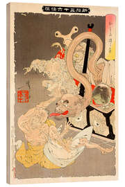 Wood print Yokai in a Hamper - Omoi Tsuzura