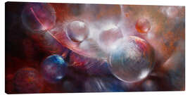 Obraz na płótnie Featherlight - Soap bubbles and a feather - Annette Schmucker