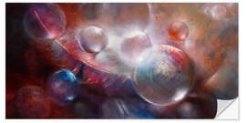 Vinilo para la pared Featherlight - Soap bubbles and a feather - Annette Schmucker