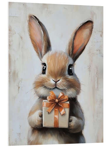 PVC-taulu Vintage Easter Bunny with Gift