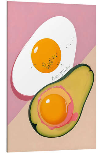 Alubild Besser zusammen - Avocado und Spiegelei