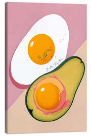 Canvas print Better Together - Avocado and Eggs Breakfast Roommates - 83 Oranges