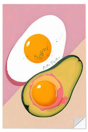 Vinilo para la pared Better Together - Avocado and Eggs Breakfast Roommates