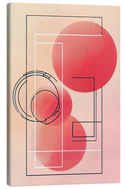 Canvas-taulu Retrometric - Pink Echoes I - Philippe HUGONNARD