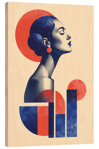 Stampa su legno Retrometric - Abstract Beauty