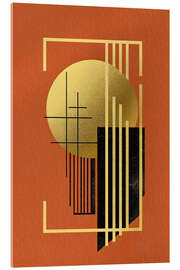 Tableau en verre acrylique Retrometric - Terra Golden I