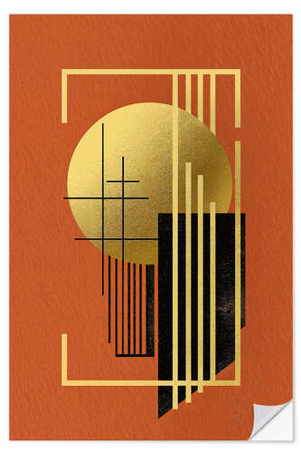 Wall sticker Retrometric - Terra Golden I