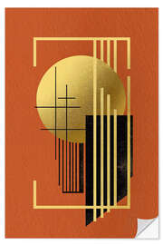 Wall sticker Retrometric - Terra Golden I