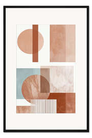 Gerahmter Kunstdruck Retrometric - Design Mocha