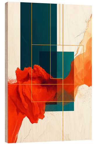 Wood print Retrometric - Chromatic Seventies I