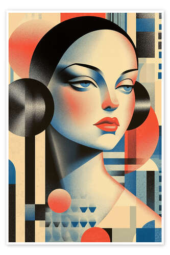 Póster Retrometric - Colorful Minds II