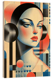 Tableau en bois Retrometric - Colorful Minds II - Philippe HUGONNARD