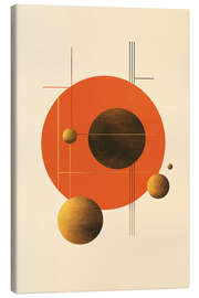 Canvas print Retrometric - Goldy Moon I - Philippe HUGONNARD