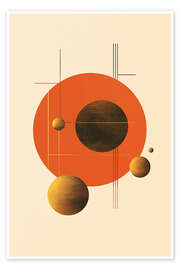 Wandbild Retrometric - Goldy Moon I - Philippe HUGONNARD