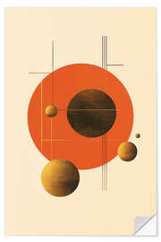 Wall sticker Retrometric - Goldy Moon I