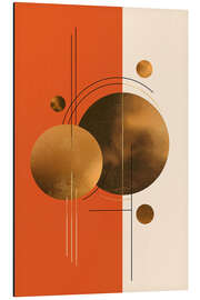 Tableau en aluminium Retrometric - Goldy Moon II - Philippe HUGONNARD